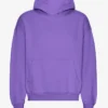 Överdimensionerad hoodie i ekologiskt tyg – ultraviolett
