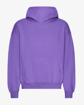 Överdimensionerad hoodie i ekologiskt tyg – ultraviolett