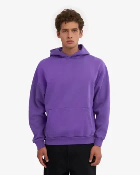 Överdimensionerad hoodie i ekologiskt tyg – ultraviolett