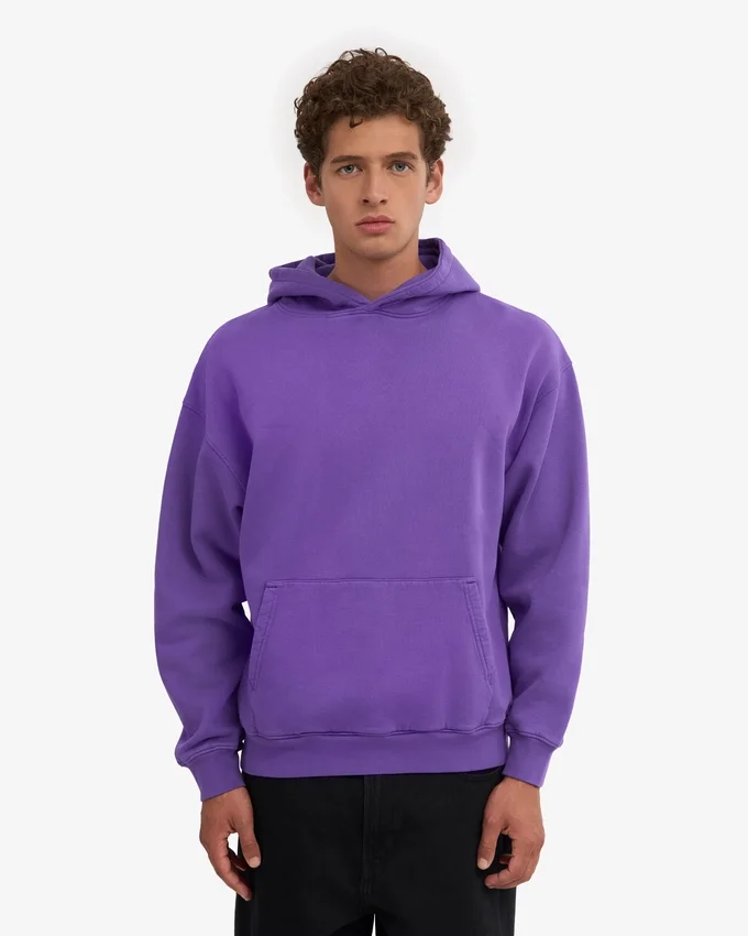 Överdimensionerad hoodie i ekologiskt tyg – ultraviolett