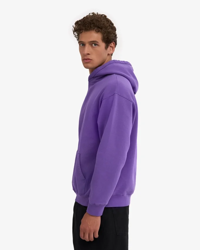 Överdimensionerad hoodie i ekologiskt tyg – ultraviolett