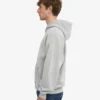 Överdimensionerad hoodie med dragkedja i ekologiskt bomull – blekt grå