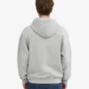 Överdimensionerad hoodie med dragkedja i ekologiskt bomull – blekt grå