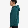 Överdimensionerad hoodie med dragkedja i ekologiskt bomull – havsgrön