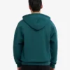 Överdimensionerad hoodie med dragkedja i ekologiskt bomull – havsgrön
