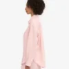 Överdimensionerad linne-skjorta – blekt rosa