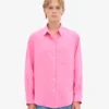 Överdimensionerad skjorta i linne – Bubblegum Pink