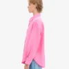 Överdimensionerad skjorta i linne – Bubblegum Pink