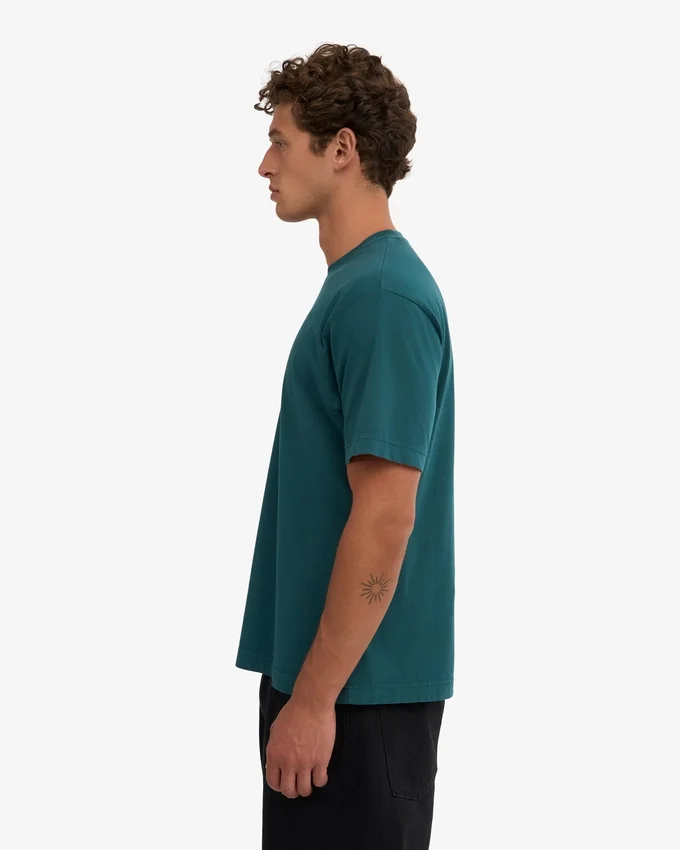 Överdimensionerad T-shirt i ekologisk bomull – havsgrön
