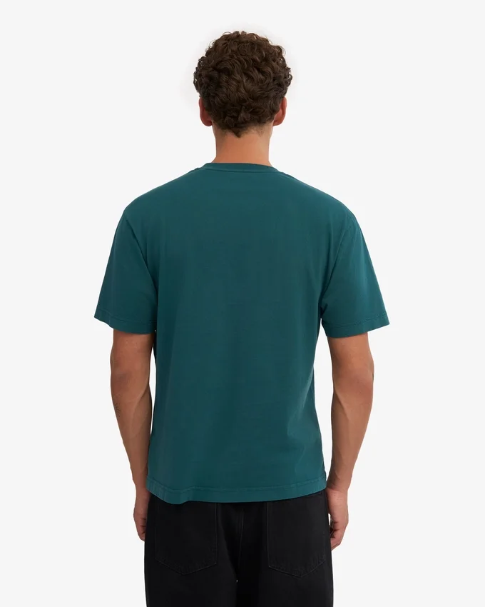 Överdimensionerad T-shirt i ekologisk bomull – havsgrön