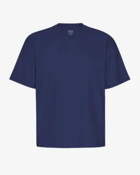 Överdimensionerad T-shirt i ekologisk bomull – marinblå