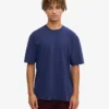 Överdimensionerad T-shirt i ekologisk bomull – marinblå