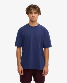 Överdimensionerad T-shirt i ekologisk bomull – marinblå