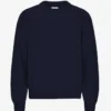 Överdimensionerad T-shirt i merinoull – marinblå