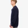 Överdimensionerad T-shirt i merinoull – marinblå