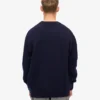 Överdimensionerad T-shirt i merinoull – marinblå