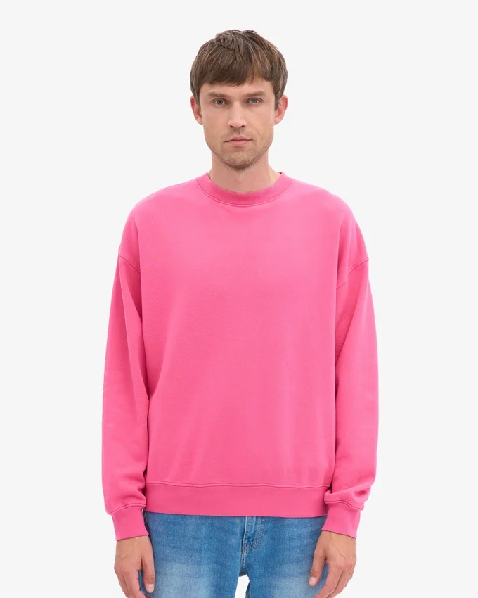 Överdimensionerad tröja i ekologiskt bomull – Bubblegum Pink