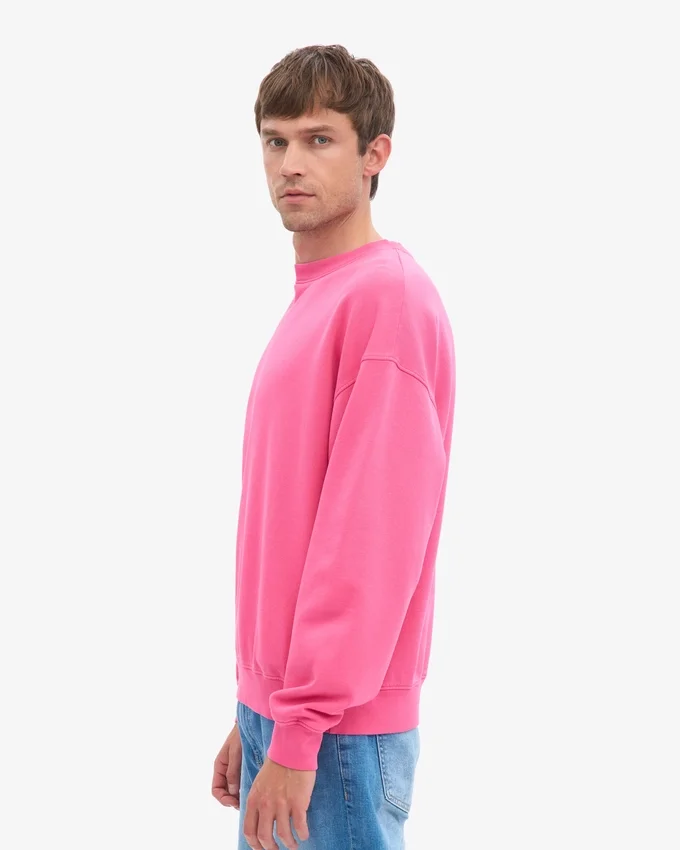 Överdimensionerad tröja i ekologiskt bomull – Bubblegum Pink
