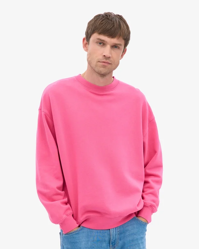 Överdimensionerad tröja i ekologiskt bomull – Bubblegum Pink