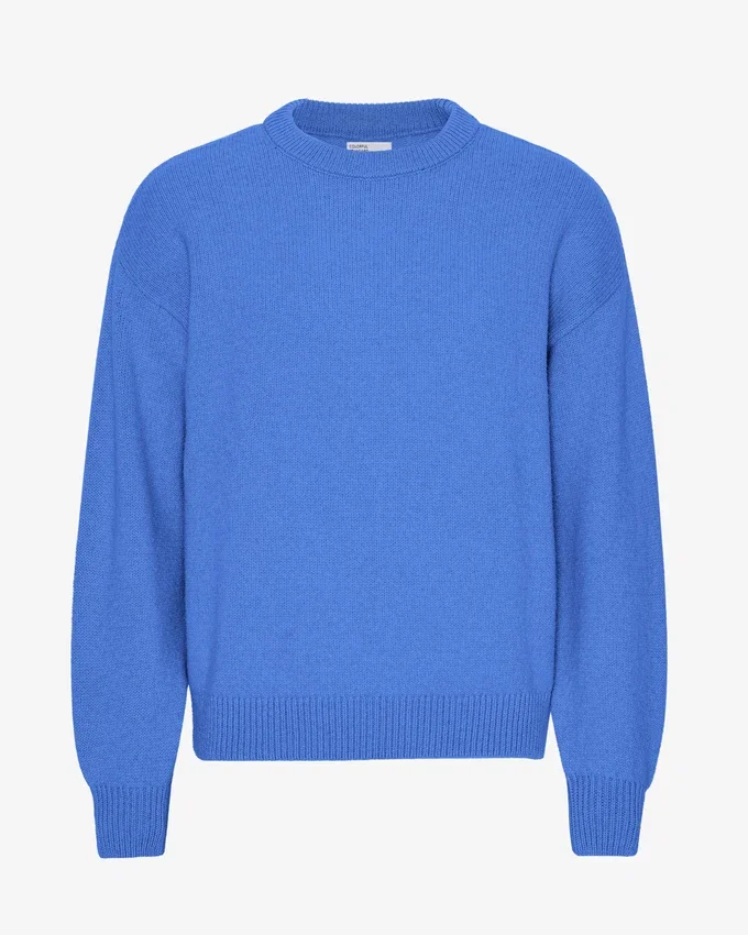 Överdimensionerad tröja i merinoull – Pacific Blue