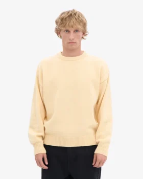 Överdimensionerad tröja i merinoull – Soft Yellow