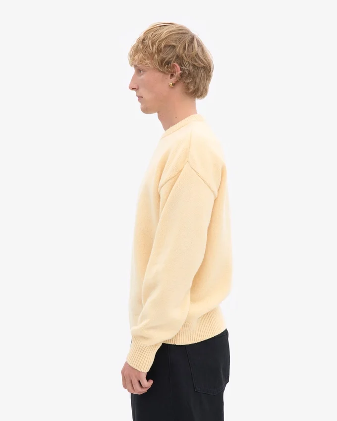 Överdimensionerad tröja i merinoull – Soft Yellow