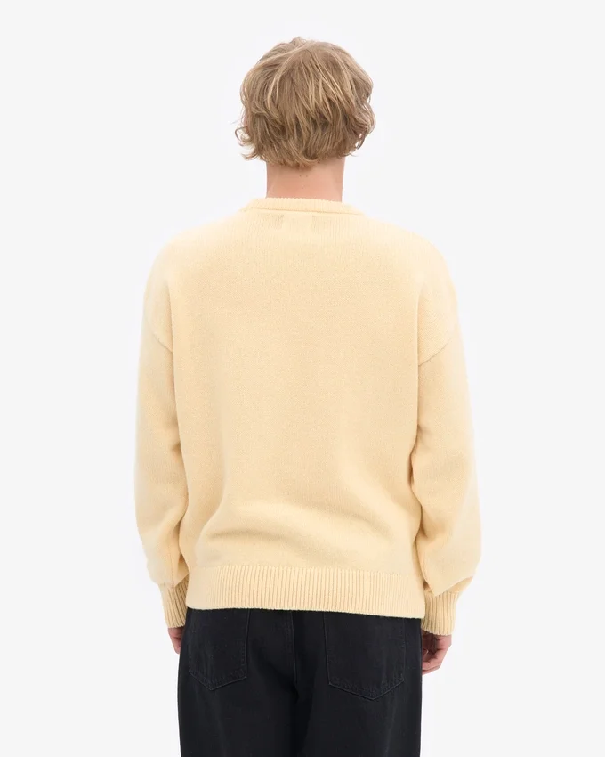 Överdimensionerad tröja i merinoull – Soft Yellow